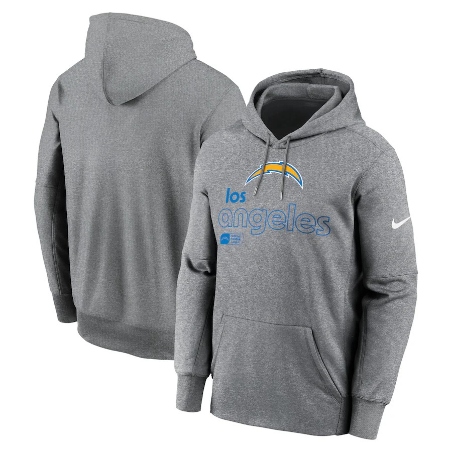 Men Los Angeles Chargers grey 08 NFL 2024 hoodie